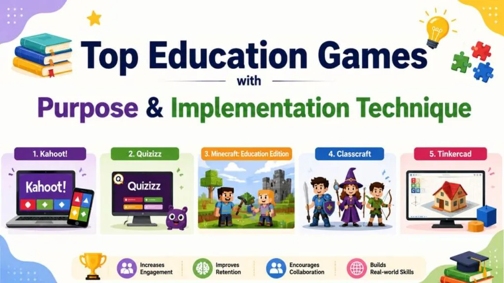 top education games with purpose implementation technique