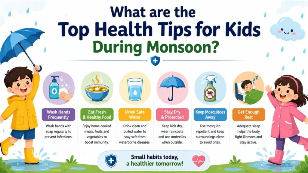what are the top health tips for kids during monsoon