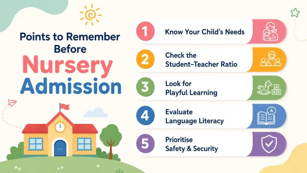 points to remember before nursery admission